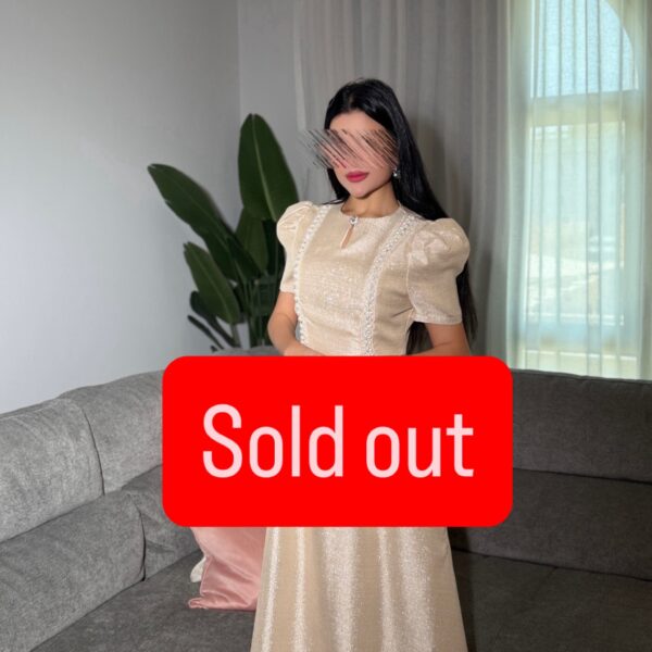 pearl off white dress